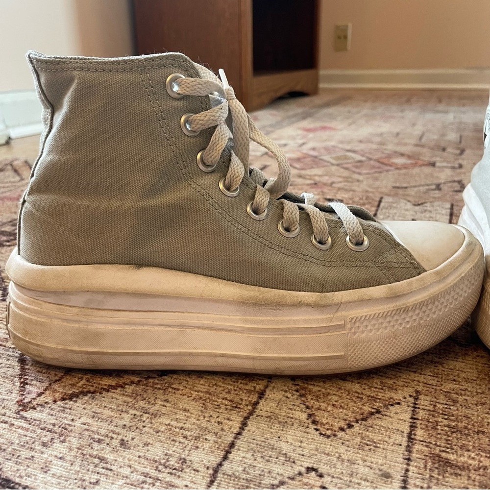 Converse All Star Move Platform High-Top Sneakers - Sage Green - Picture 5 of 11